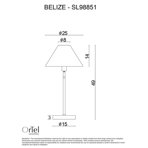 BELIZE White with Rattan Shade E14 Table Lamp