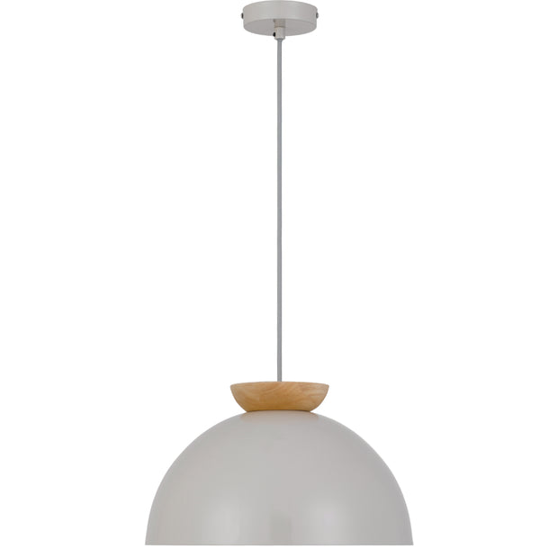 SOVIN 35cm Grey Iron Done With Timber E27 Pendant