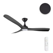 Spitfire DC 52 Black Ceiling Fan with 18W 3CCT LED Light