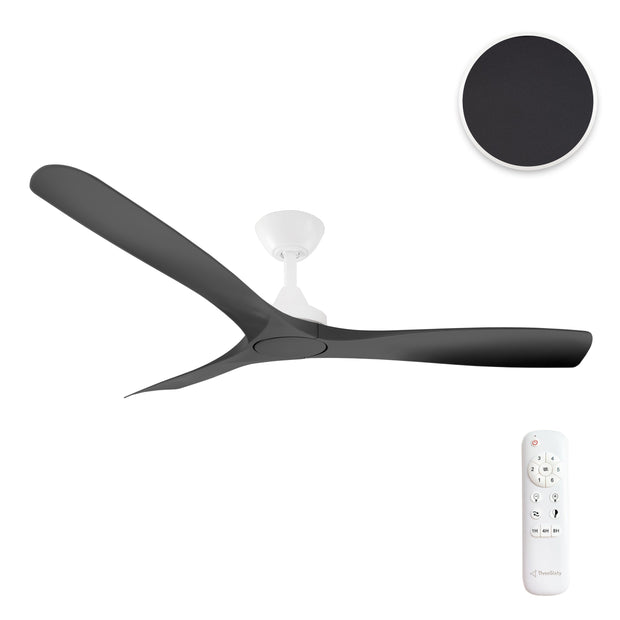 Spitfire DC 52 White Ceiling Fan with Black Blades