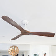 Spitfire DC 52 White Ceiling Fan with Walnut Blades