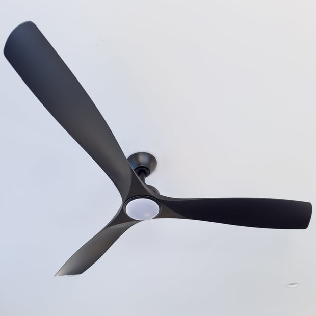 Spitfire DC 60 Black Ceiling Fan with 18W 3CCT LED Light