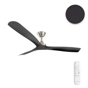 Spitfire DC 60 Nickel Ceiling Fan with Black Blades