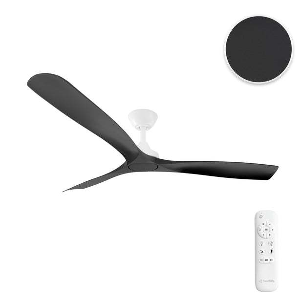 Spitfire DC 60 White Ceiling Fan with Black Blades