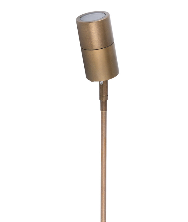 Adjustable IP65 Spike 12V Solid Aged Brass