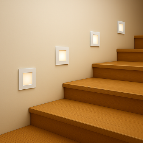Stow step light White Square Tri Colour