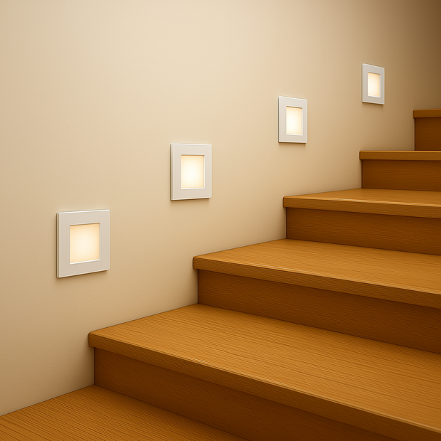 Stow step light White Square Tri Colour