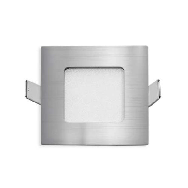 STOW 3w LED CCT 240v Silver Square Stair Light