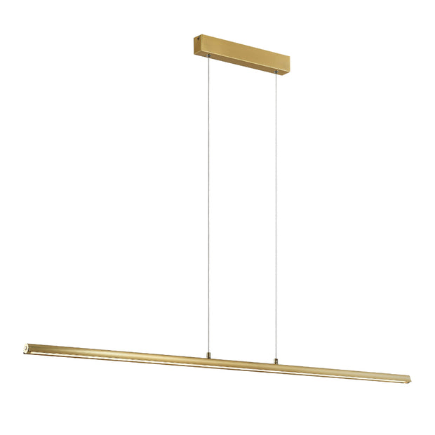 SUMNER 36w LED CCT 3 Step Dimmable 1400mm Brass Linear Pendant