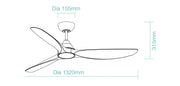 Seaforth DC 52 Smart Ceiling Fan Matt White