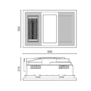 SolaceXL 4 in 1 Heat Light Fan Exhaust Black