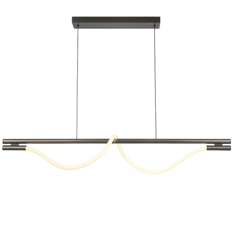 Taft 30W 3000K LED 120cm Bar Pendant Gun Metal