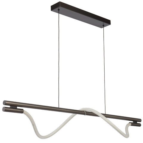 Taft 30W 3000K LED 120cm Bar Pendant Gun Metal