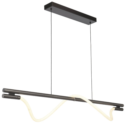 Taft 30W 3000K LED 120cm Bar Pendant Gun Metal