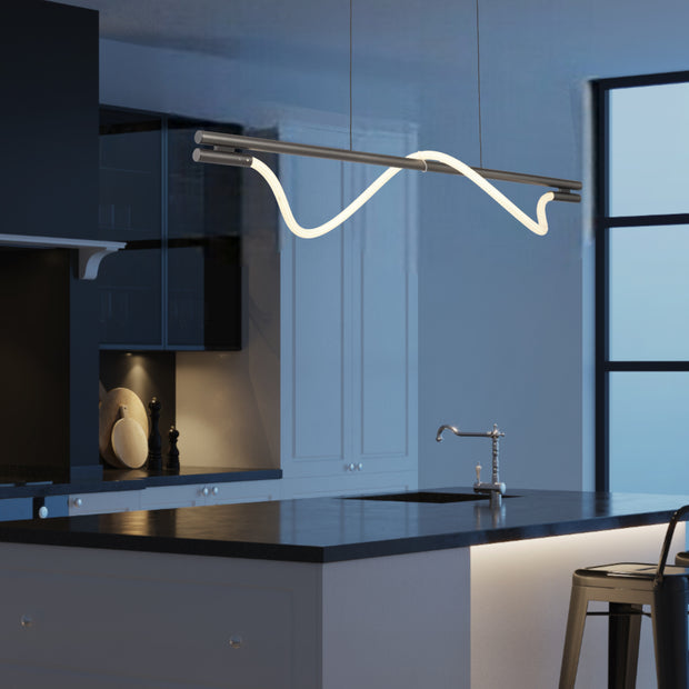 Taft 30W 3000K LED 120cm Bar Pendant Gun Metal