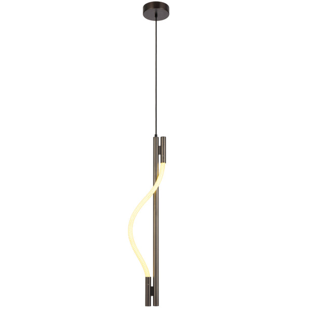 Taft 20W 3000K LED 75cm Bar Pendant Gun Metal