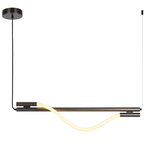 Taft 20W 3000K LED 75cm Bar Pendant Gun Metal