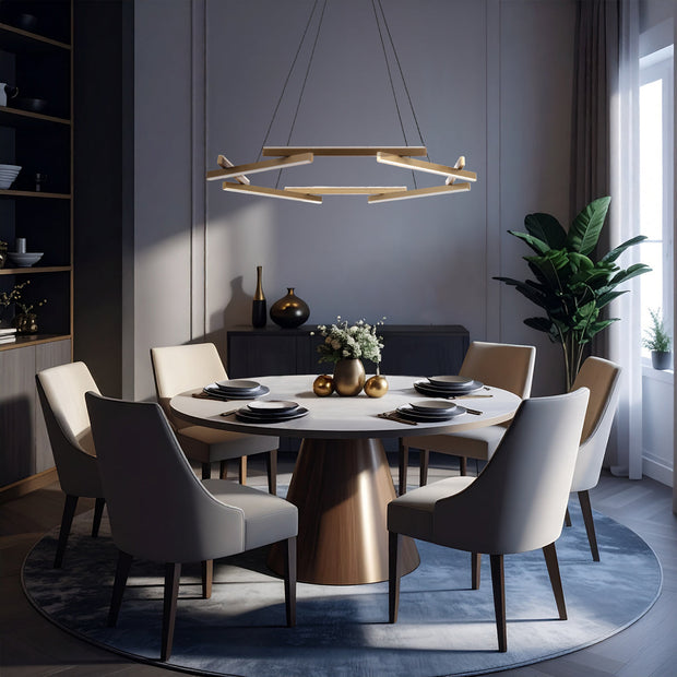Tarson 40w 3000K LED 1 Tier Pendant Black with Gold