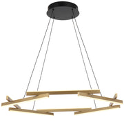 Tarson 40w 3000K LED 1 Tier Pendant Black with Gold