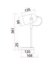 Tazza Black with Antique Brass Table Lamp E27