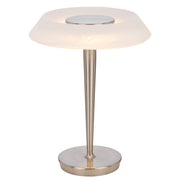 Teatro 7w 3000K LED Table Lamp Nickel and Alabaster