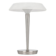 Teatro 7w 3000K LED Table Lamp Nickel and Alabaster