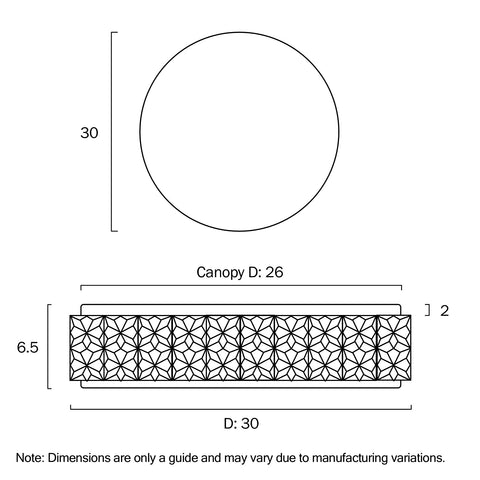 TERZA 18W LED CCT 3 Step Dimmable 28cm Crystal Arylic Trim