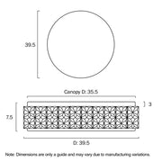 TERZA 30W LED CCT 3 Step Dimmable 40cm Crystal Arylic Trim