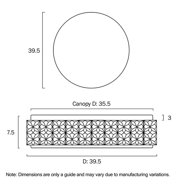 TERZA 30W LED CCT 3 Step Dimmable 40cm Crystal Arylic Trim