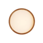 THALIA 12w LED CCT 3 Step Dimmable Teak Trim Round 30cm Oyster Light