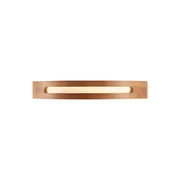 THALIA 12w LED CCT 3 Step Dimmable Teak Trim Round 30cm Oyster Light