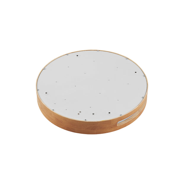 THALIA 12w LED CCT 3 Step Dimmable Teak Trim Round 30cm Oyster Light