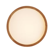 THALIA 24w LED CCT 3 Step Dimmable Teak Trim Round 40cm Oyster Light