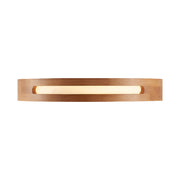 THALIA 24w LED CCT 3 Step Dimmable Teak Trim Round 40cm Oyster Light