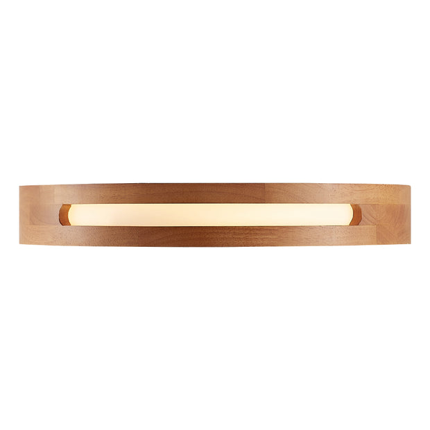 THALIA 36w LED CCT 3 Step Dimmable Teak Trim Round 50cm Oyster Light