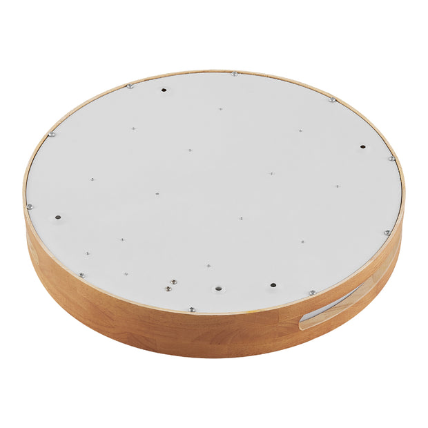 THALIA 36w LED CCT 3 Step Dimmable Teak Trim Round 50cm Oyster Light