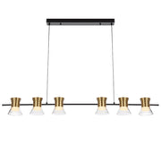 Tipico 6 x 6W 3000K LED Pendant Black with Gold