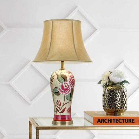 Lantau Flowers and Gold Table Lamp