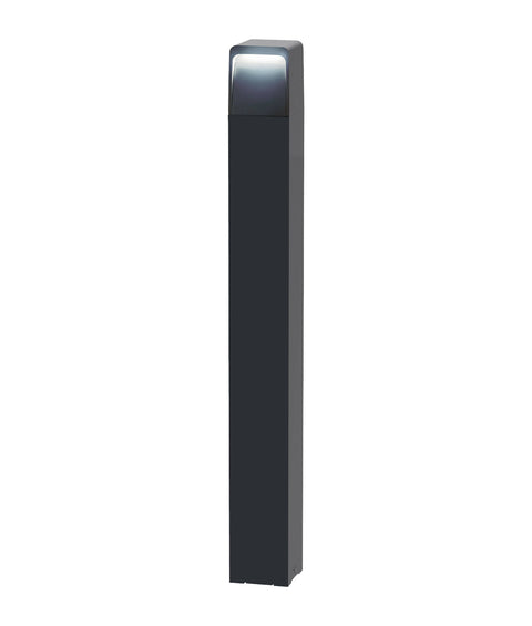 Toren 13w CCT LED IP65 Square Bollard Dark Grey