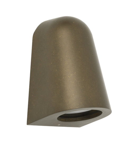 Torque GU10 IP65 Wall Light Cone Shape Solid Aged Brass