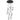 Torso 9 Light Black Pendant Frosted Glass 43w Built In Warm White LED