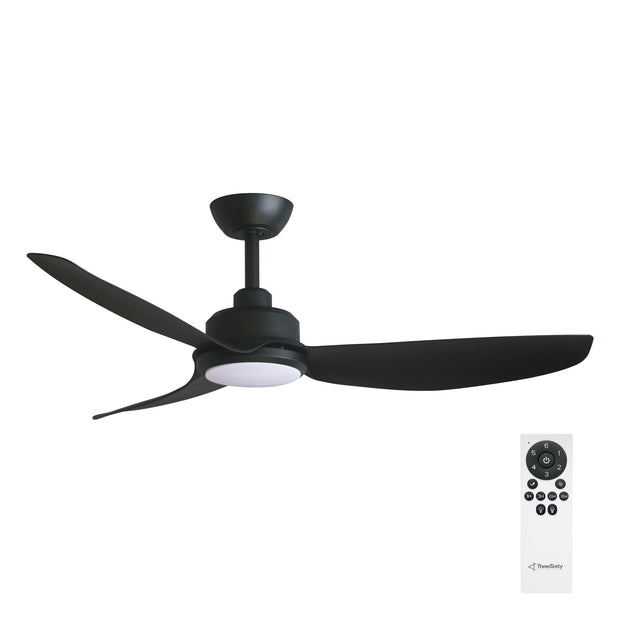 TRINITY DC 48IN/122CM BLACK/BLACK BLADES+22W LED