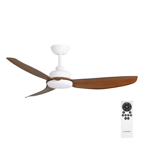 TRINITY DC 48IN/122CM WHITE/KOA BLADES+22W LED