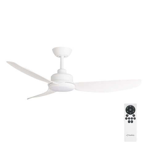 TRINITY DC 48IN/122CM WHITE/WHITE BLADES+22W LED