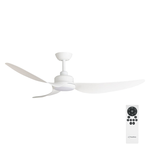 TRINITY DC 56IN/142CM WHITE/WHITE BLADES+22W LED