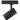 Track Head For Universal Track 3 Wire 1 Circuit Black 15W 3CCT LED