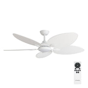 TROPICANA DC 56IN/142CM WHITE/MATTE WHITE BLADES+22W LED