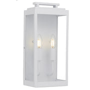 Truman 2lt IP44 Exterior Wall Light White Sand