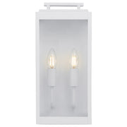 Truman 2lt IP44 Exterior Wall Light White Sand