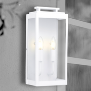 Truman 2lt IP44 Exterior Wall Light White Sand